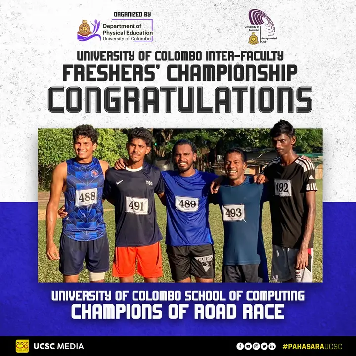 Freshers' road race champions