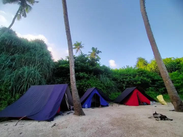 Camping by the sea
