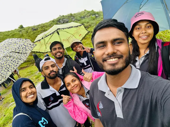 A misty hike with the batch