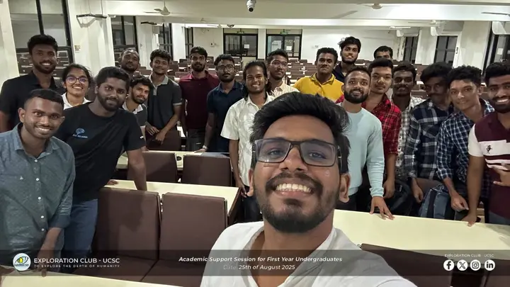 Exploration Club session for first-year students